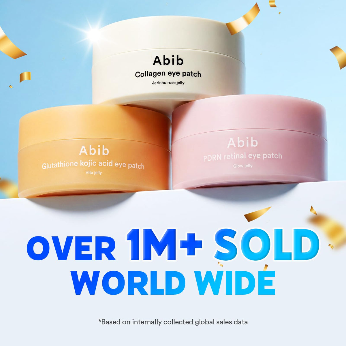 Abib Vegan Collagen Eye Patches for Wrinkles & Fine Line with Jericho Rose Jelly & Peptides, 60 Count, Korean Skin Care abib