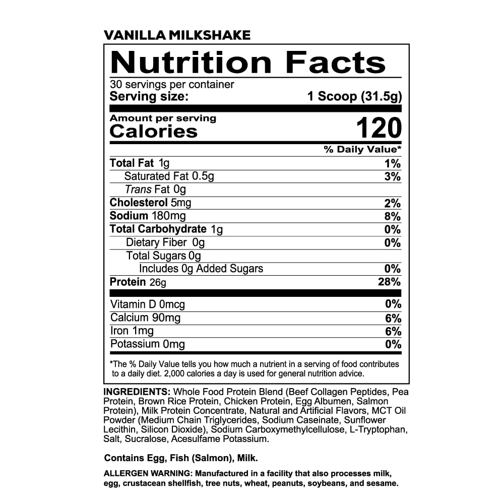 REDCON1 MRE LITE Whole Food Protein Powder, Vanilla Milkshake - Lactose Free & Sugar Free Meal Replacement with Animal Protein Blends - Easy to Digest Formula - Only 1g Carb per Serving (30 Servings) REDCON1 buy australia supplements