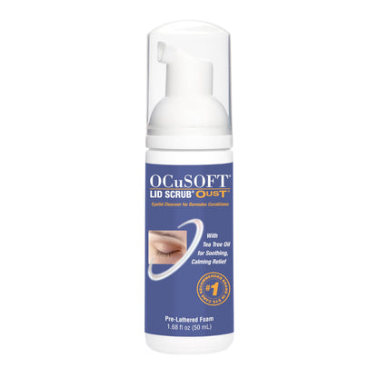 OCuSOFT Oust Demodex Foam Cleanser - Extra Strength - Foaming Cleanser for Eyelids & Eyelashes with Tea Tree Oil OCuSOFT