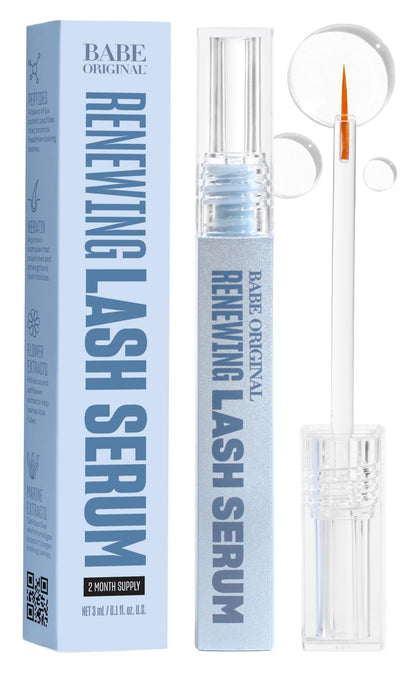 BABE ORIGINAL Renewing Lash Serum – Prostaglandin-Free, Peptide-Infused Gentle Lash Serum for Fuller, Longer-Looking Lashes, Lash Enhancing Treatment BABE ORIGINAL