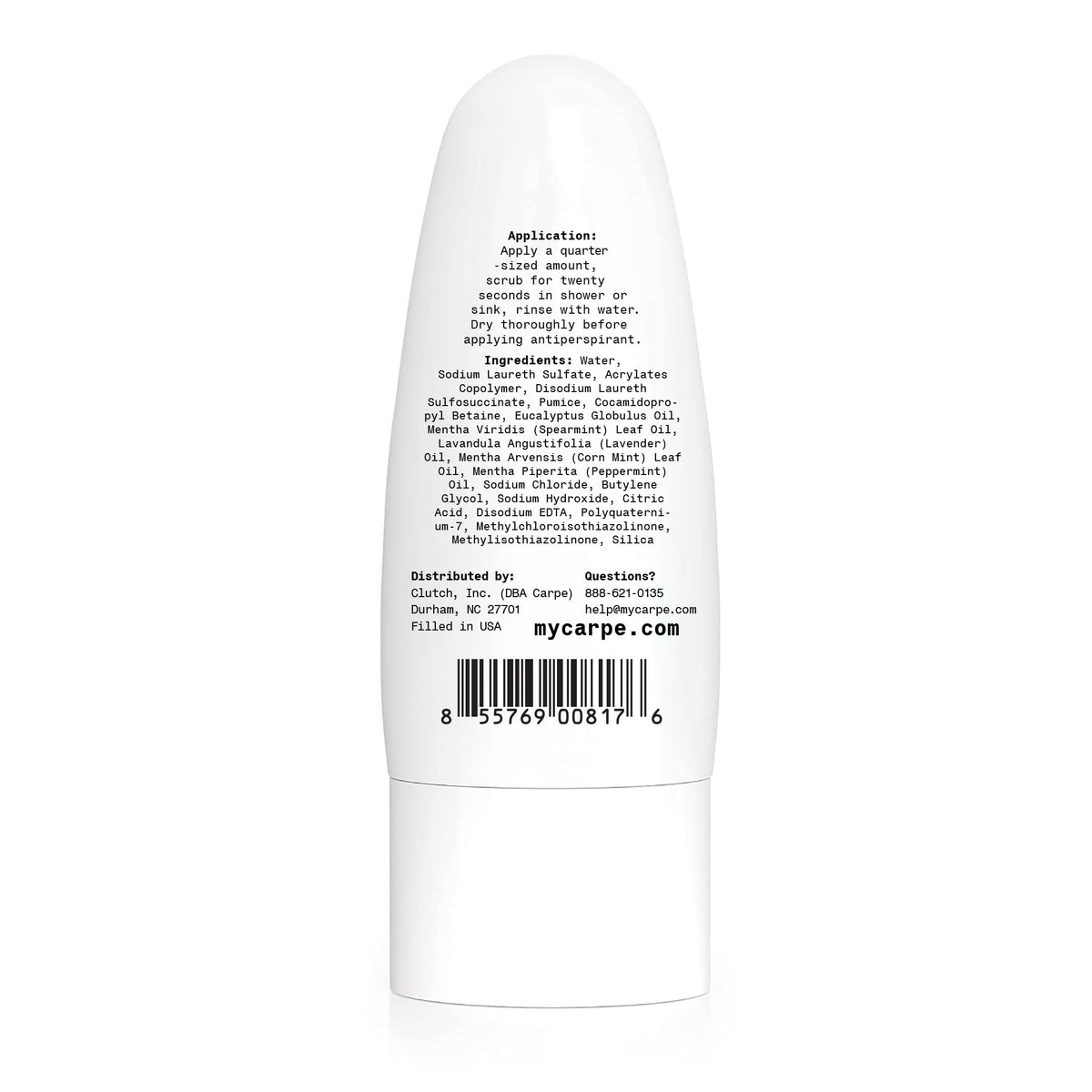 Carpe Exfoliator for Women & Men, Underarm Exfoliating Scrub - Minty Fresh Carpe