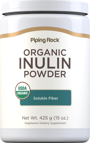 Piping Rock Organic Inulin Powder | 15 oz | Soluble Fiber Supplement | FOS Powder | Vegetarian, Non-GMO, Gluten Free Piping Rock buy australia supplements