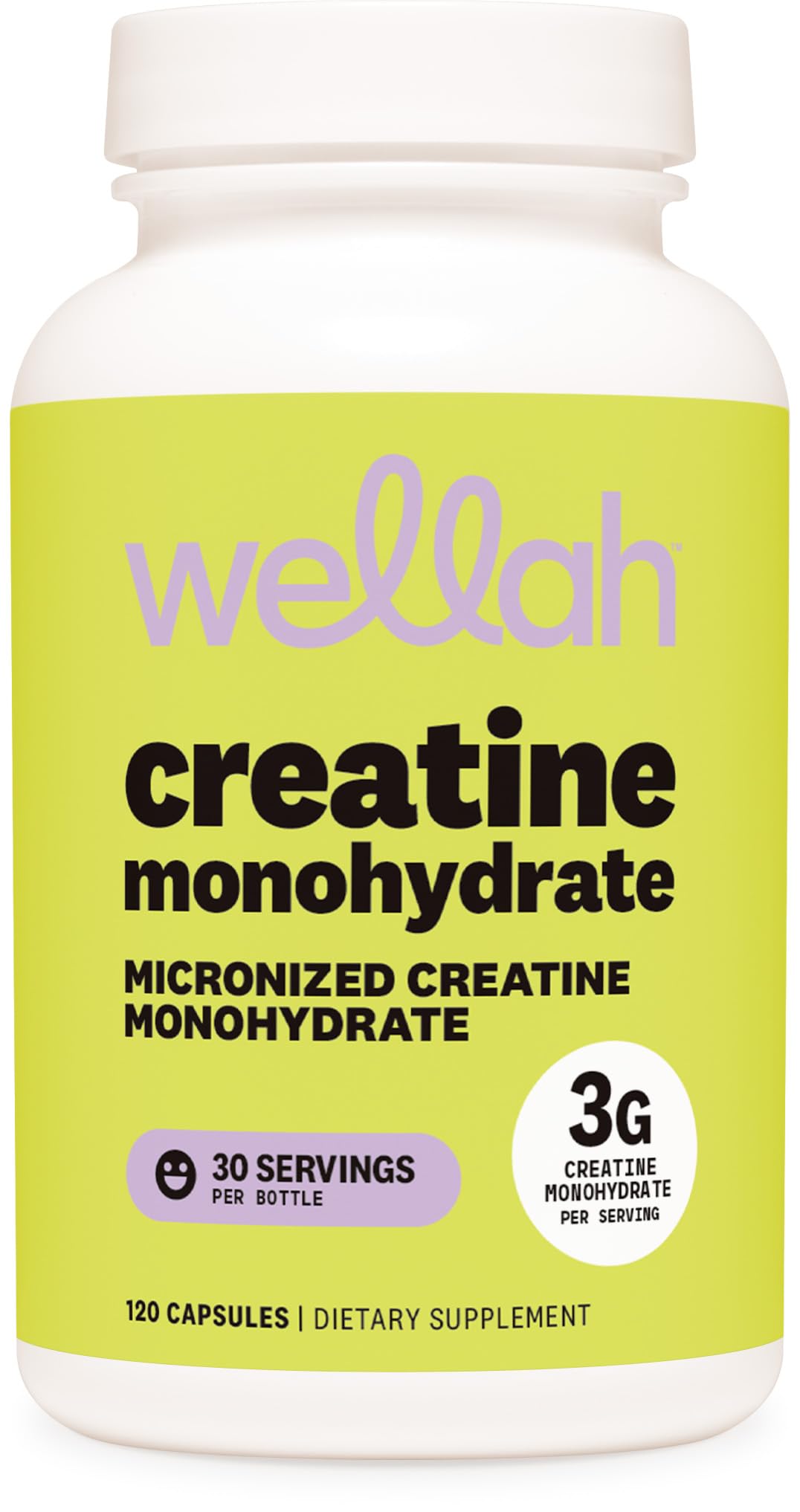Wellah Creatine Monohydrate Capsules (3000 mg) 120 Capsules - Micronized Creatine, 30 Servings Wellah buy australia supplements