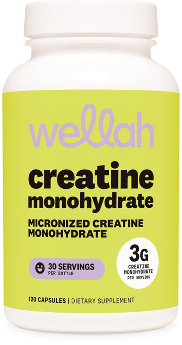 Wellah Creatine Monohydrate Capsules (3000 mg) 120 Capsules - Micronized Creatine, 30 Servings Wellah buy australia supplements