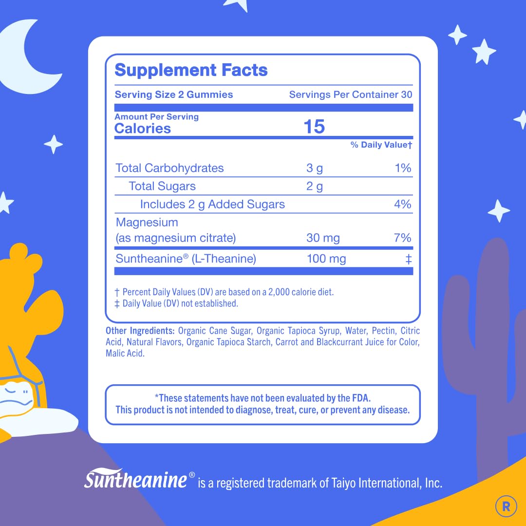 FIRST DAY Kids Magnesium Citrate Gummies (Ages 4+) with No Melatonin | Calm Kids Magnesium Gummies | Bedtime Supplement for Better Sleep with Suntheanine FIRST DAY