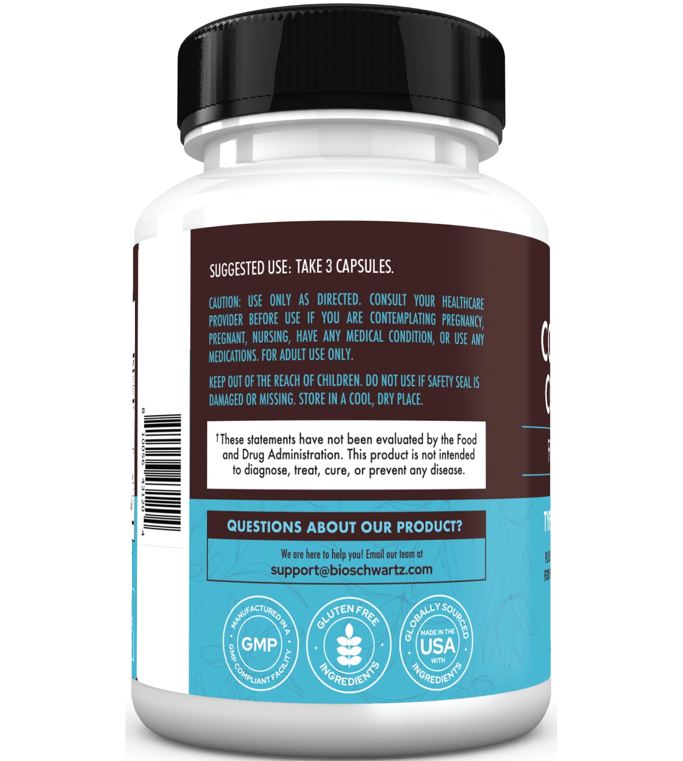 BioSchwartz Hydrolyzed Collagen Peptide Capsules - Multi Collagen Supplements for Women Types I, II, III, V, X with Vitamin C, Biotin, BioSchwartz