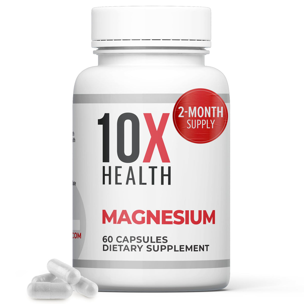 10X Health Magnesium Supplements - High-Absorption Magnesium Citrate for Sleep, Muscle & Nerve Support 10X Health System