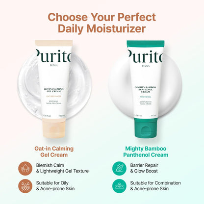PURITO Oat Calming Gel Cream for Sensitive Skin, 3.38 fl.oz PURITO