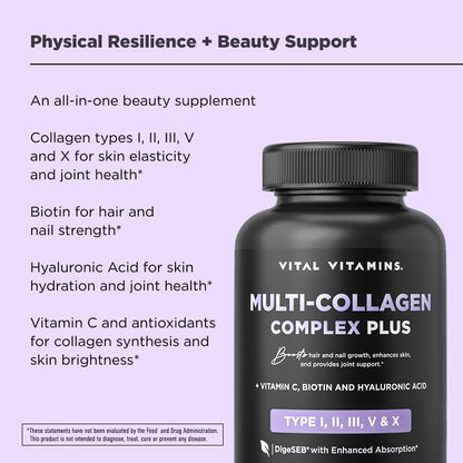 Vital Vitamins Age Defying Bundle: Multi-Collagen Plus, Brain Booster Plus, NAD+ Gsupps Australia