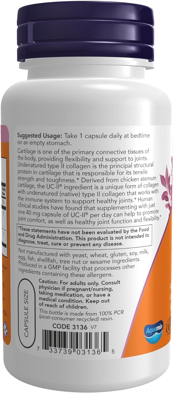 Now Supplements, UC-II Type II Collagen with Undenatured Type II Collagen, 120 Veg Capsules Tudor buy australia supplements