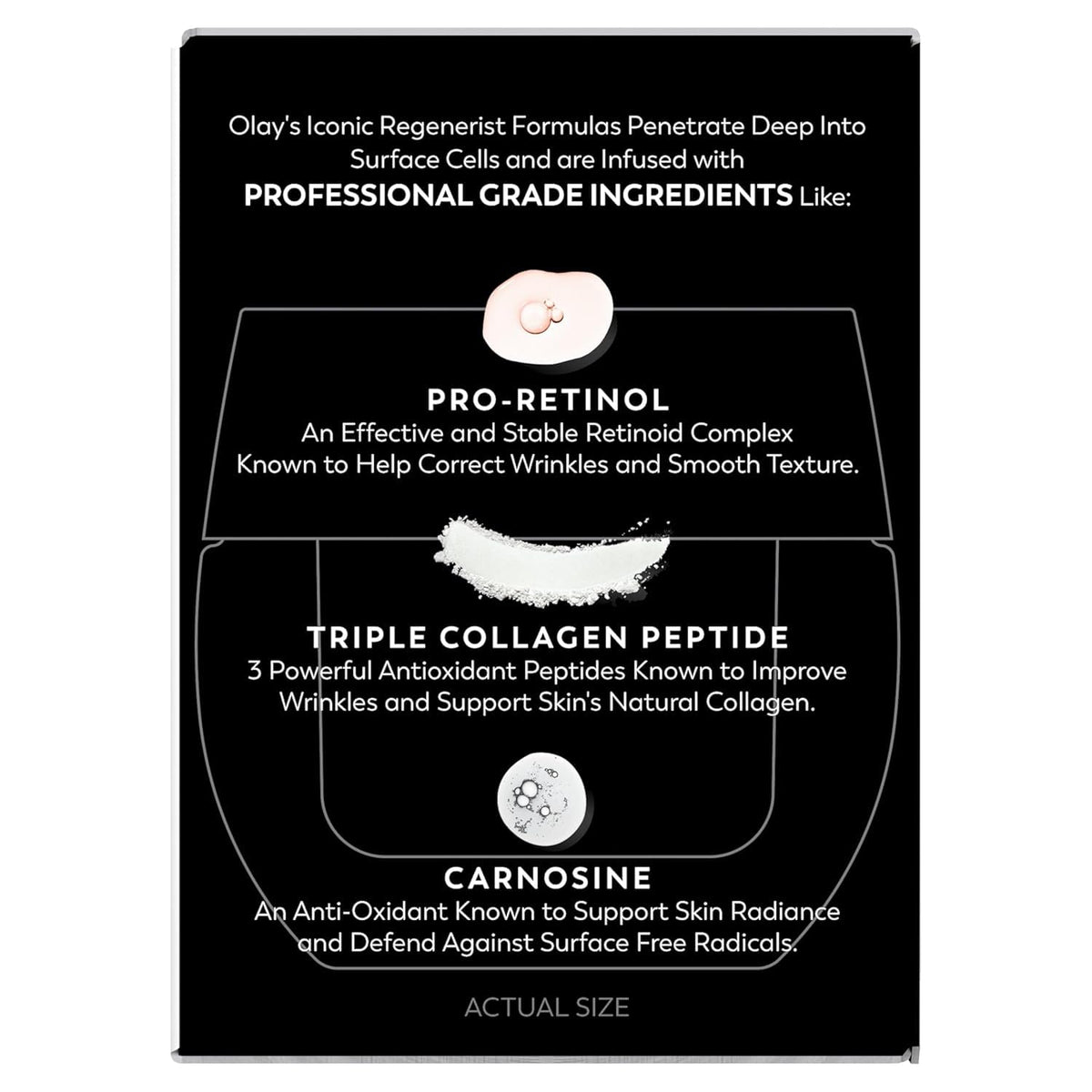 Olay Retinol Night Cream for Women, Anti-Aging Face Moisturizer, Fragrance-Free, Non Greasy - Anti-Wrinkle, Smooth Fine Lines, Hydrating Skin Care - Triple Collagen Cream, Peptide, Niacinamide, 1.7oz Olay
