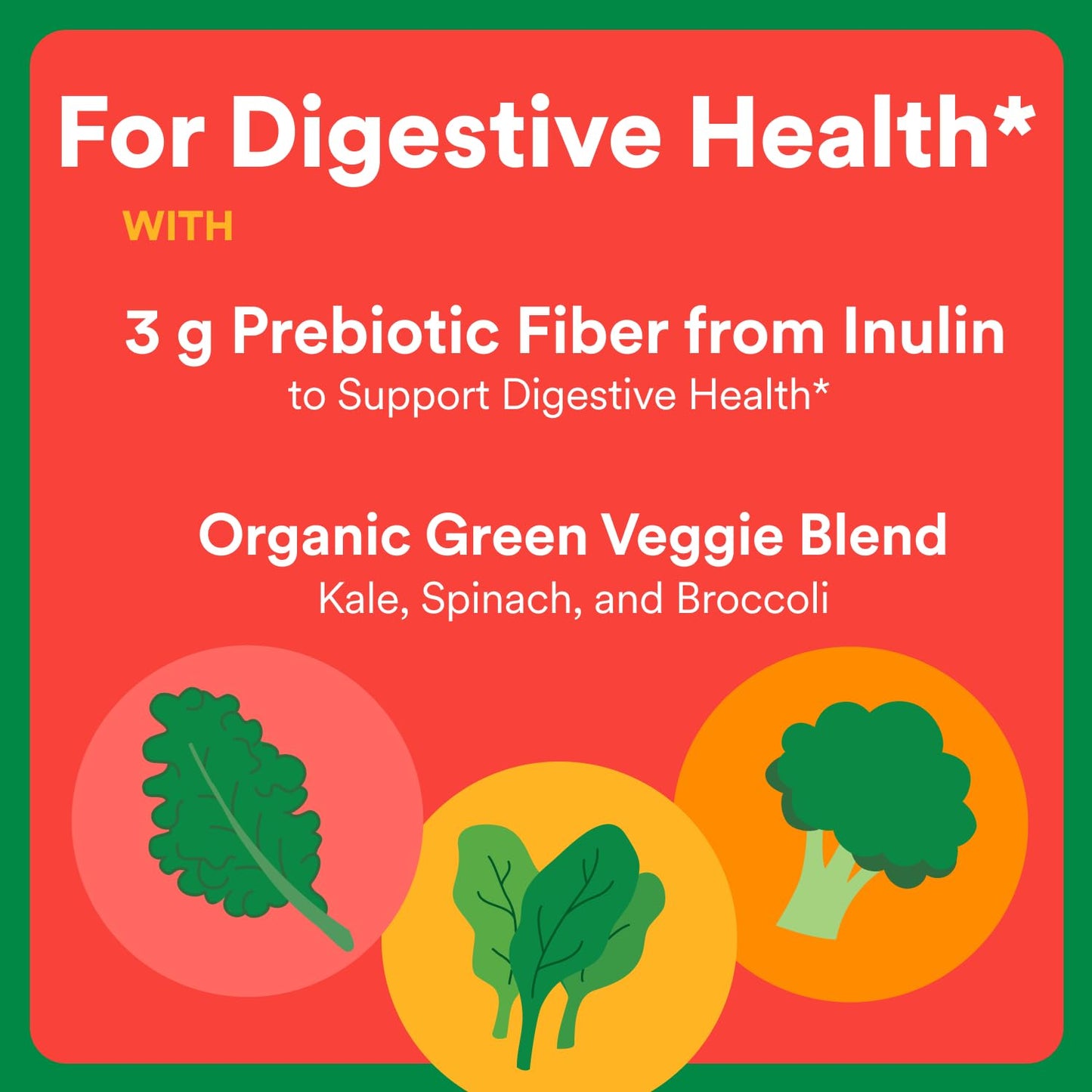 SmartyPants Kids Fiber & Veggies: Prebiotic Fiber Gummies for Kids, Fiber Supplement with Inulin, Organic Green Veggie Blend, Vegan, Gluten Free SmartyPants