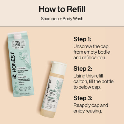 The Honest Company Shampoo & Body Wash, Hypoallergenic, Fragrance-Free The Honest Company