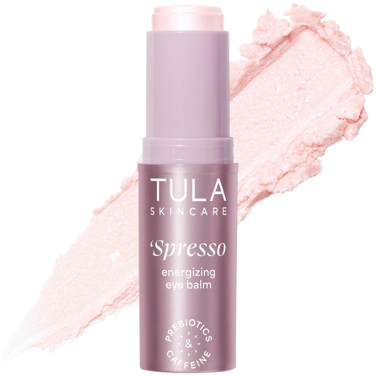 TULA Skin Care Spresso Energizing Eye Balm, Rose Glow - Energizing & Hydrating Caffeine Under Eye Treatment for Dark Circles, Portable and Perfect to Use On-the-go, 0.35 oz. TULA