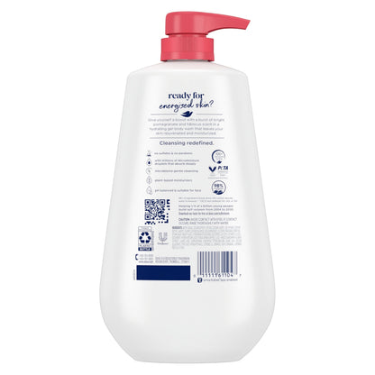 Dove Body Wash with Pump Rejuvenate Pomegranate & Hibiscus for 24hr Lotion-Soft Skin Moisturizing Skin Cleanser Dove