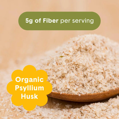 Bellway Super Fiber Powder + Fruit, Sugar Free Organic Psyllium Husk Powder Fiber Supplement for Regularity, Bloating Relief & Digestive Health, Plant-Based, Bellway