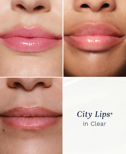 City Beauty City Lips Clear - Plumping Lip Gloss - Hydrate & Volumize - High Shine Lip Plumper - Hyaluronic Acid & Peptides Visibly Smooth Lip Wrinkles - Cruelty-Free (Clear, Pack of 1) City Beauty
