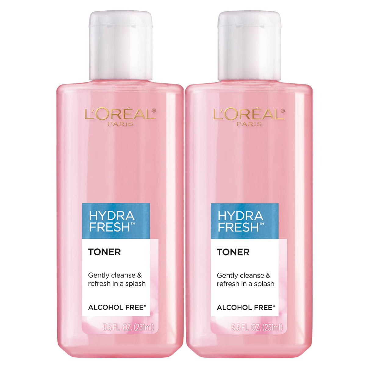 L'Oreal Paris Skincare HydraFresh Toner Face Toner with Pro-Vitamin B5 for a Smoother, Brighter Complexion, 2 Count L'Oreal Paris