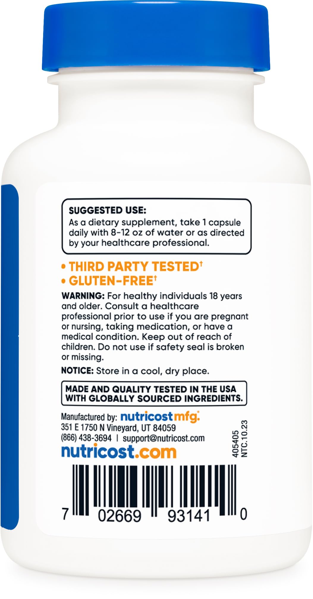 Nutricost CoQ10 100mg, 120 Vegetarian Capsules, 120 Servings - High Absorption, Vegetarian, Non-GMO, Coenzyme Q10 Nutricost