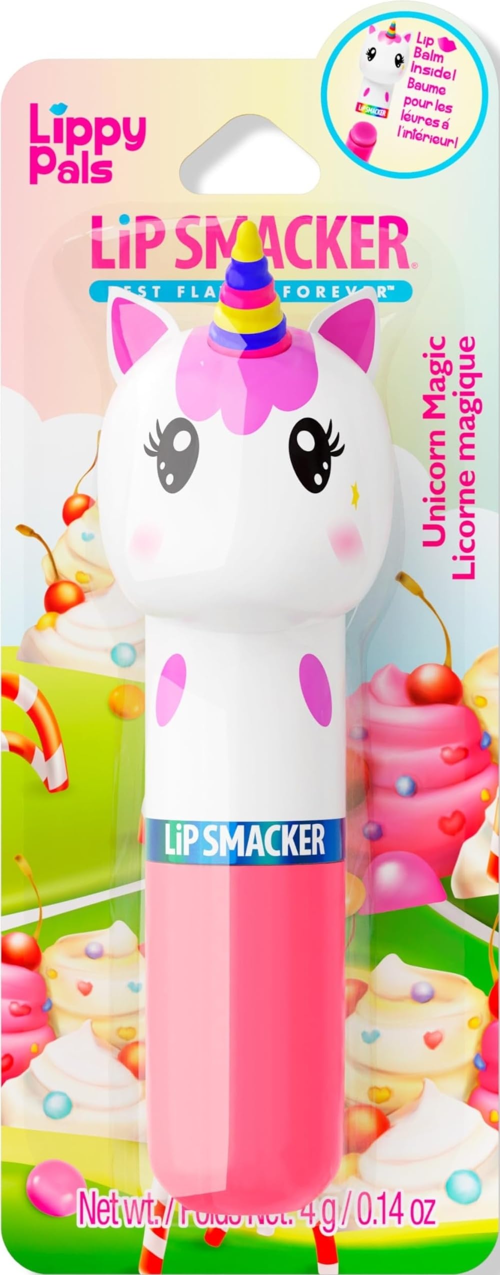Lip Smacker Lippy Pals Unicorn, Flavored Moisturizing & Smoothing Soft Shine Lip Balm, Hydrating & Protecting Fun Tasty Flavors, Cruelty-Free & Vegan - Unicorn Magic Lip Smacker