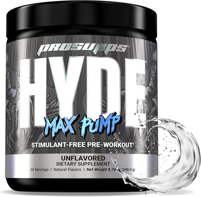PROSUPPS L-Carnitine 3000 Stimulant Free Liquid Shots (31 Servings, Dragon Fruit) and Hyde Max Pump Pre Workout for Men and Women (20 Servings, Unflavored) Bundle