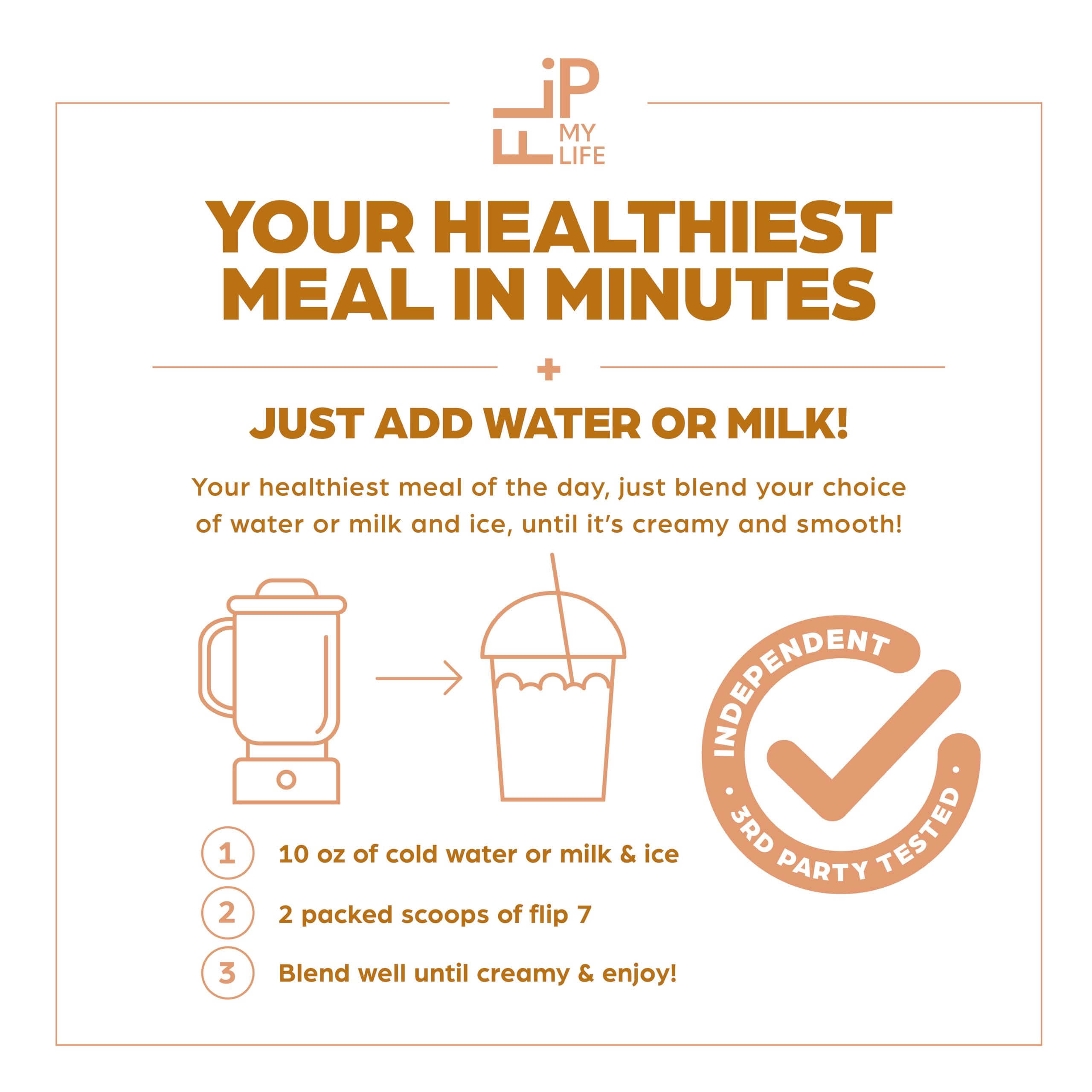 Flip My Life, Flip 7 Natural SuperFood, Plant-Based Protein, Complete Meal Replacement to Support Healthy Gut, 7 Mega Nutrient Rich Blends all in one to AGE BETTER - Peanut Butter Flip My Life buy australia supplements
