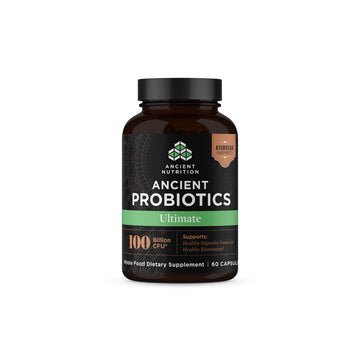 Ancient Nutrition Probiotics, Probiotics Ultimate 100 Billion CFUs*/Serving, Digestive and Immune Support, Gluten Free,
