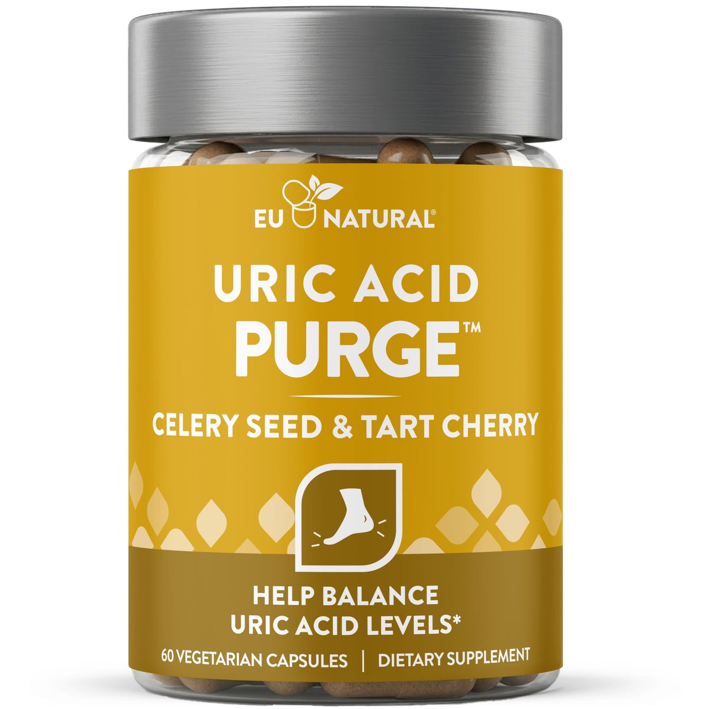 Eu Natural Purge Uric Acid Flush - Eat & Drink What You Want - Uric Acid Support for Joints & Mobility with Celery Seed Eu Natural