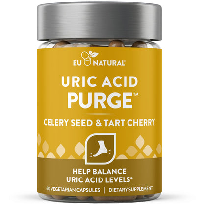 Eu Natural Purge Uric Acid Flush - Eat & Drink What You Want - Uric Acid Support for Joints & Mobility with Celery Seed Eu Natural