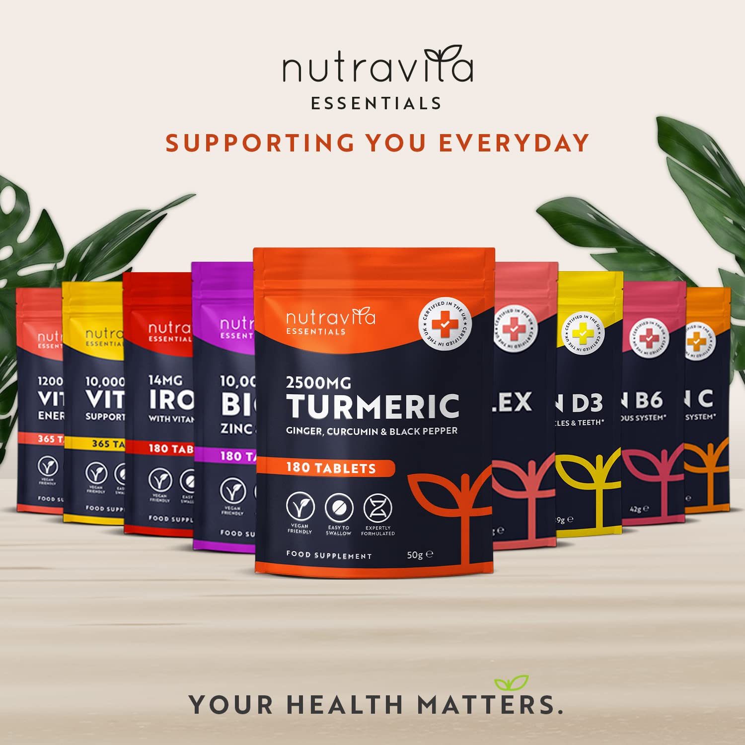 Nutravita Turmeric Tablets 2500mg with Black Pepper & Ginger - 180 High Strength Tumeric Nutravita buy australia supplements