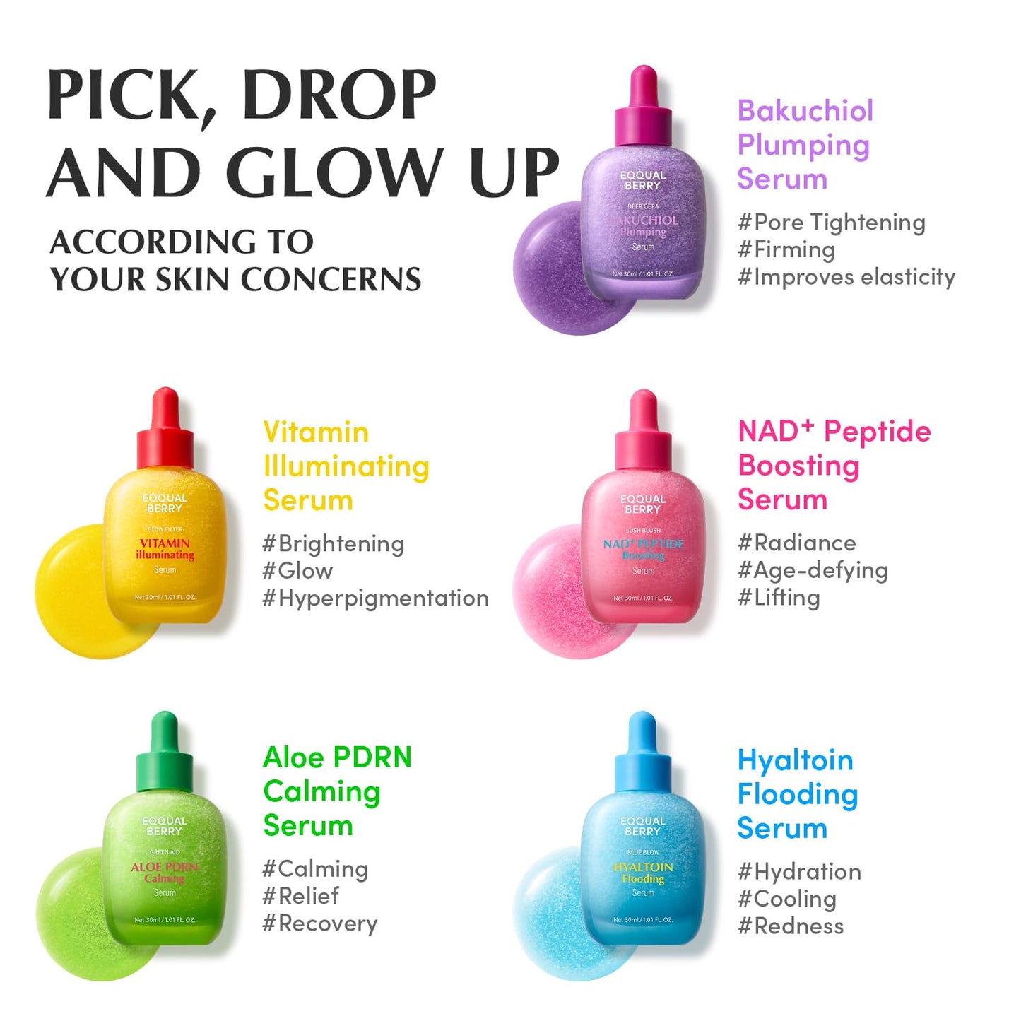 EQQUALBERRY NAD+ Peptide Boosting Serum – Niacinamide 2% + 14 Peptides + Vegan Collagen Anti-Aging Korean Skincare Face EQQUALBERRY