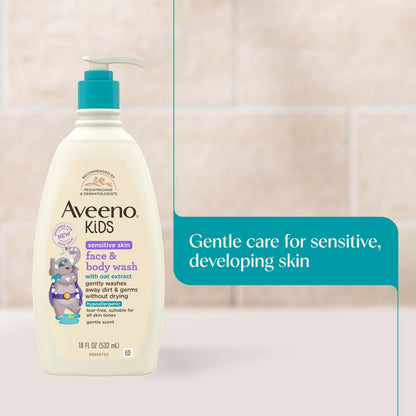 Aveeno Kids Face & Body Wash, Sensitive Skin, 18 fl. oz Aveeno Baby