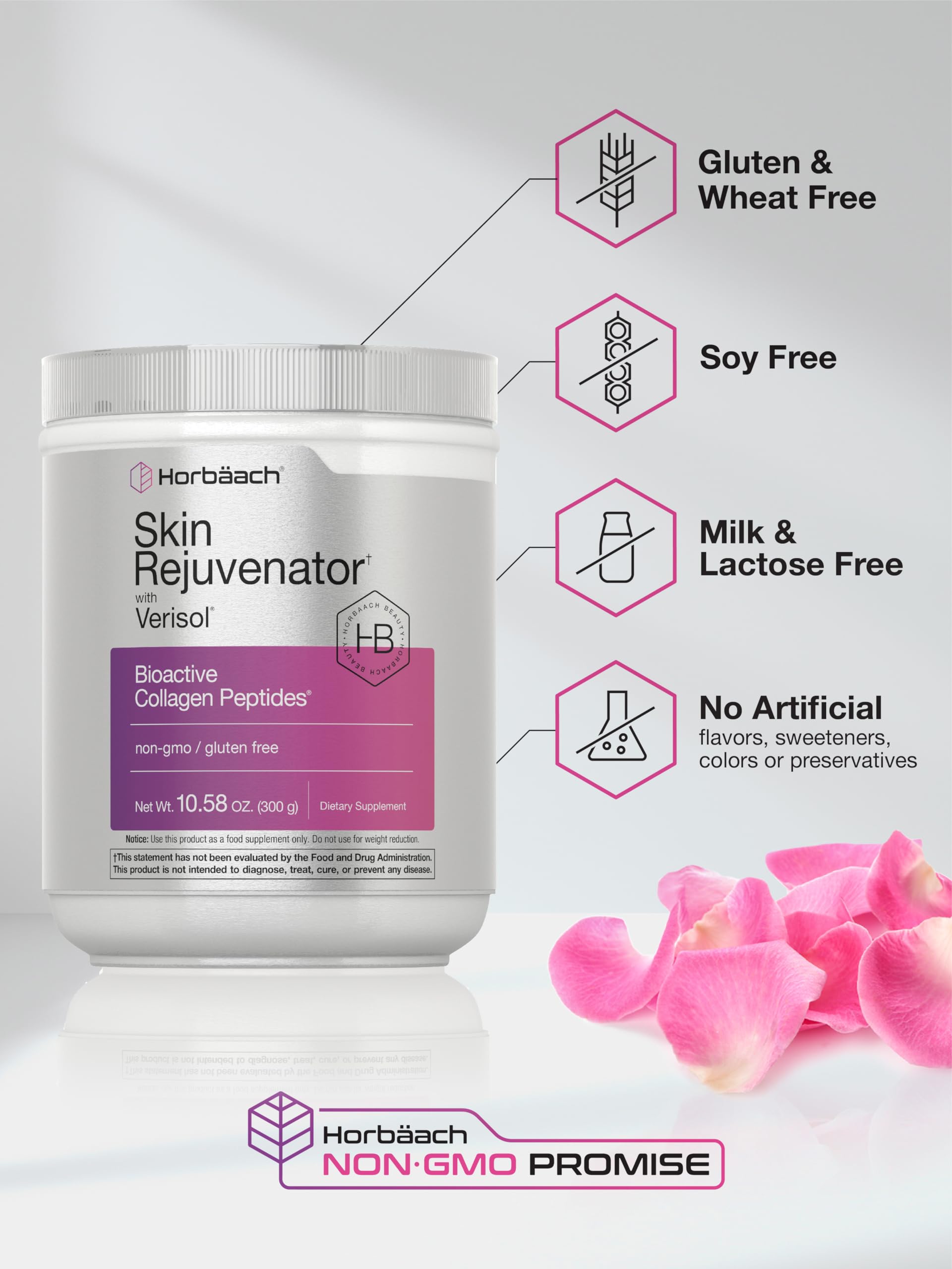 Horbäach Skin Rejuvenator with Verisol 10.58 oz | Bioactive Collagen Peptide Powder | Types I and III | Non GMO, Gluten Free Supplement Horbäach buy australia supplements