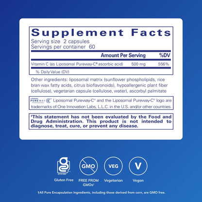 Pure Encapsulations Liposomal Vitamin C - Immune Support Supplement* - Antioxidant Nourishment - Daily Vitamin Pure Encapsulations