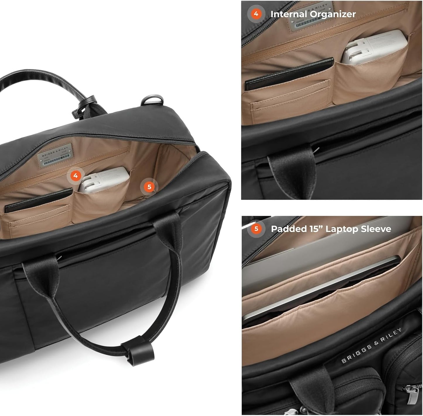 Briggs & Riley Rhapsody Multi-Pocket Cabin Bag, Black Gsupps Australia