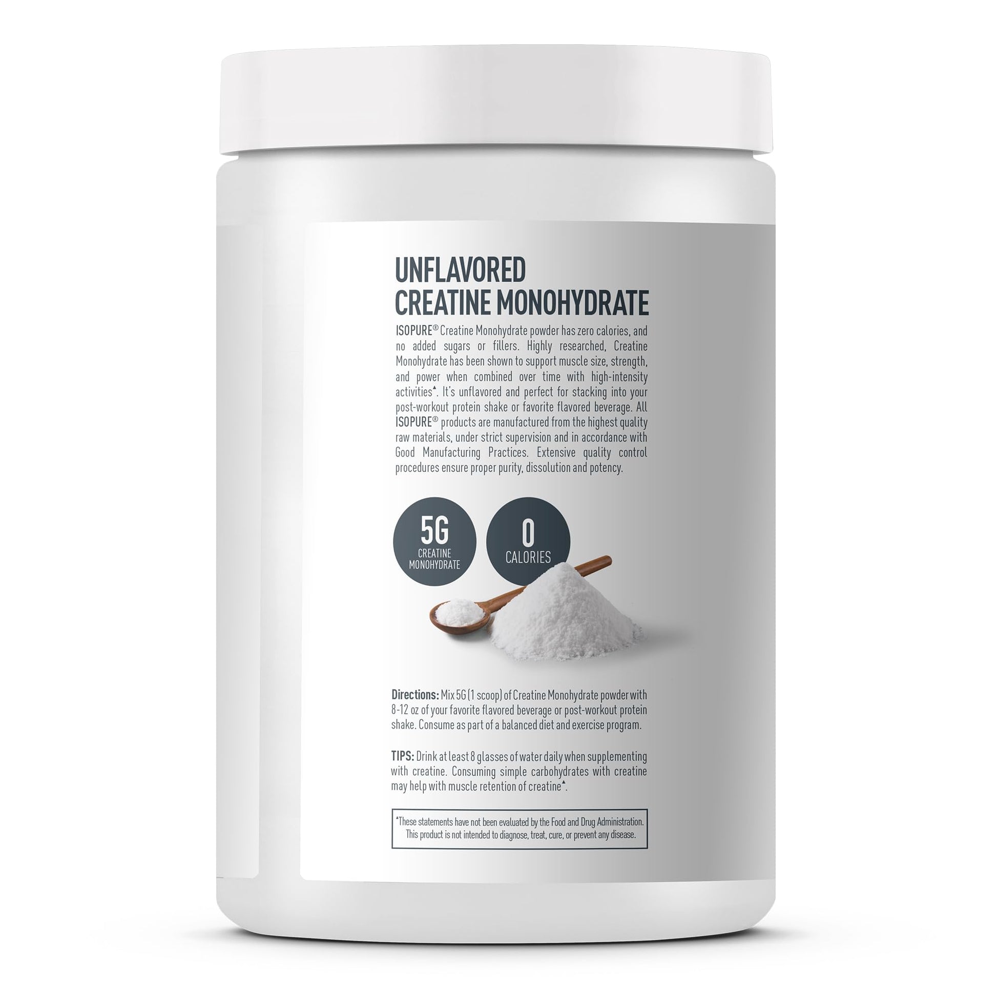 Isopure 100% Pure Creatine Monohydrate Powder, Sugar Free, Unflavored, 5g Creatine Monohydrate Per Serving, 1.1 Lbs, 100 Servings Isopure buy australia supplements