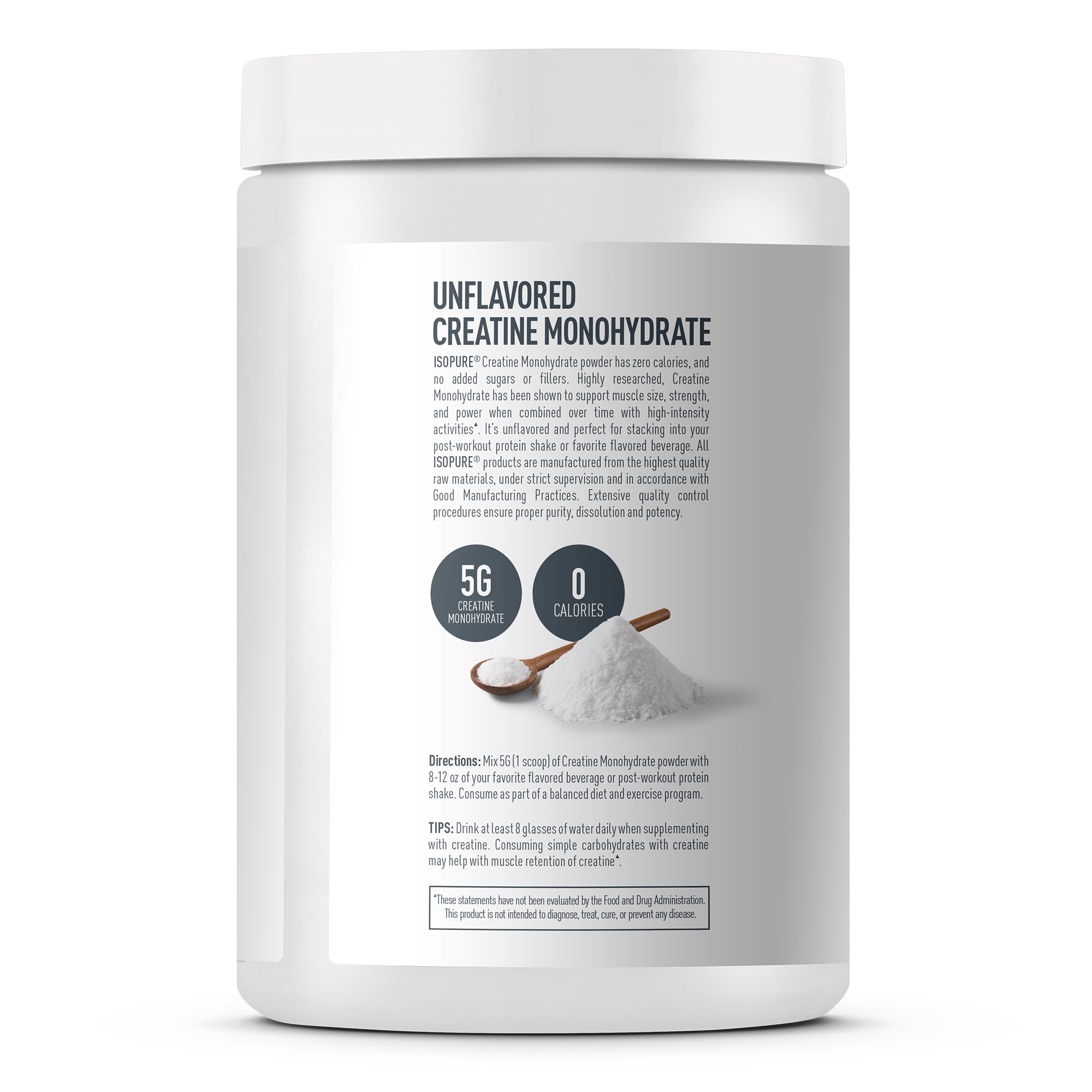 Isopure 100% Pure Creatine Monohydrate Powder, Sugar Free, Unflavored, 5g Creatine Monohydrate Per Serving, 1.1 Lbs, 100 Servings Isopure buy australia supplements
