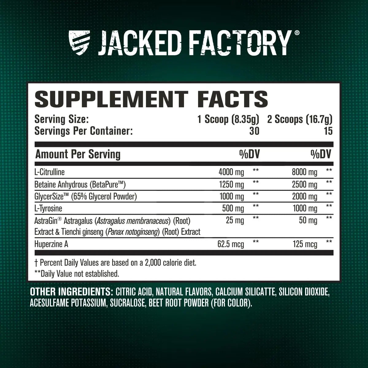 Jacked Factory Pumpsurge Caffeine Free Pre Workout for Men & Women - Booster & Stim Free Pre Workout - Intense Pumps, Enhanced Focus - 30 Servings, Cherry Limeade 8.83oz Jacked Factory