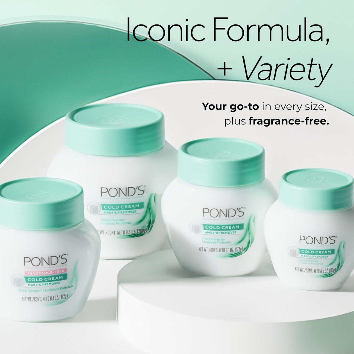 POND’S Cold Cream Cleanser, Fragrance-Free – Moisturizing Makeup Remover & Deep Cleansing Face Cream – Facial Cleanser for Soft, Radiant Skin – Dermatologist Tested, Non-Comedogenic, 6.1 oz POND'S