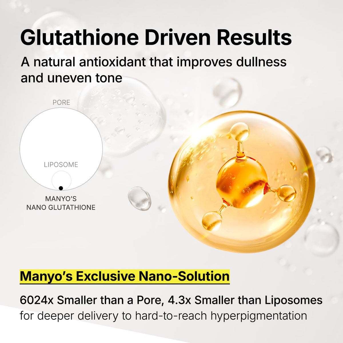 MANYO Glutathione 7 Dark Spot Serum, Radiance Booster, 1.01 fl oz ma:nyo