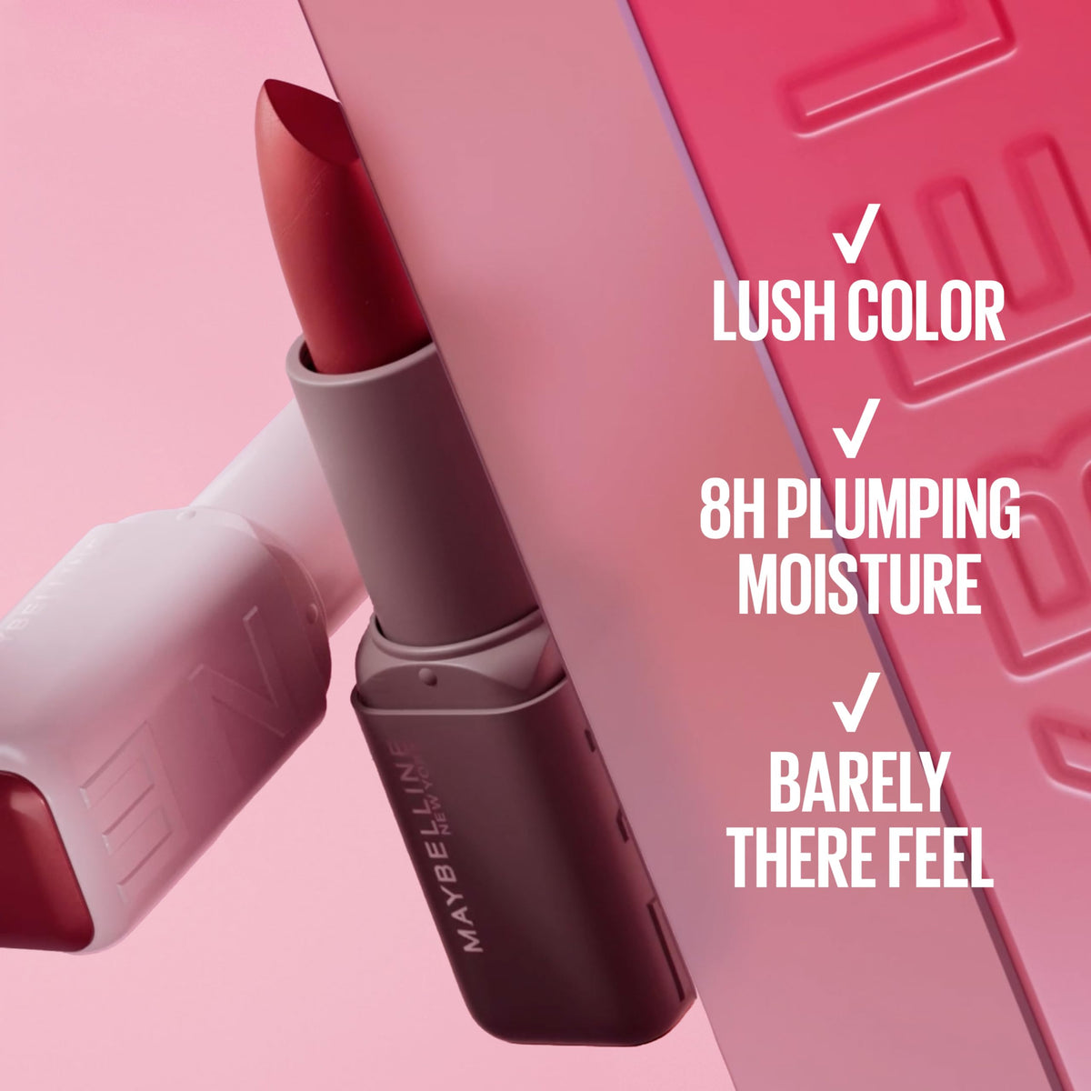 MAYBELLINE Serum Lipstick, Hydrating Lip Makeup with 8HRs of Lip Plumping Moisture with Hyaluronic Acid + Oil Blend, Wild Card (Midtone Red Matte) MAYBELLINE