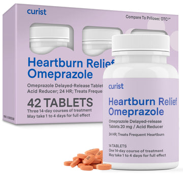 Curist Omeprazole 20mg Tablets - 42 Count Delayed-Release Tablets - Acid Reflux Medicine for Heartburn Relief Curist buy australia supplements