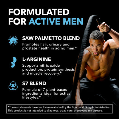 Saw Palmetto and L-Arginine for Men Capsules for Men's Health, 30 Servings | Vegan, Non-GMO Prostate Health Supplements for Men and Nitric Oxide Support, Urinary Tract Function and Endurance Support Gsupps Australia