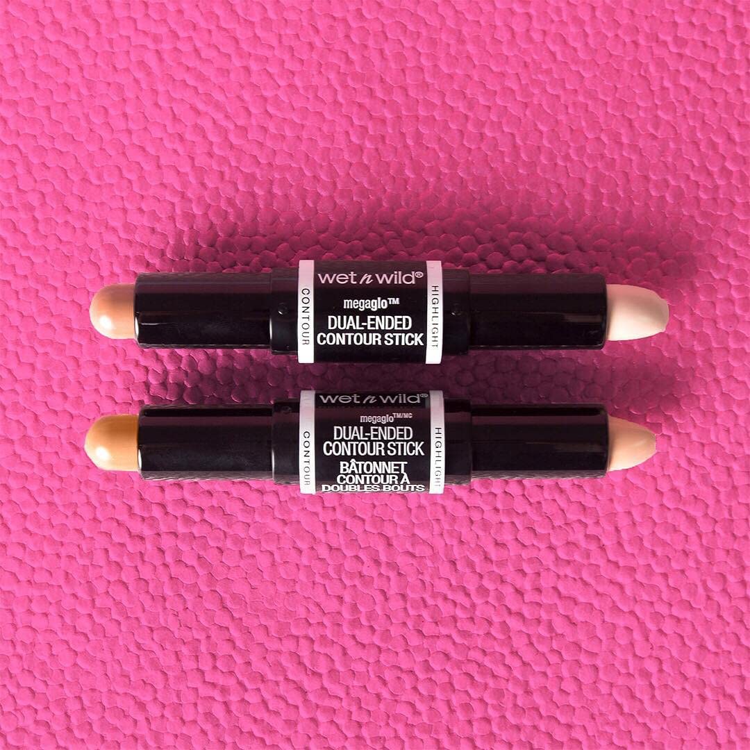 wet n wild MegaGlo Dual-Ended Contour Stick, Light Medium, Cruelty-Free wet n wild