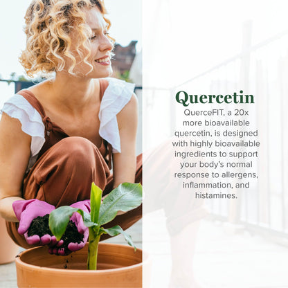 Global Healing Center Quercetin 250 mg Supplement to Support Immune System, Includes QuerceFIT Without Bromelain & Zinc (60 Capsules)
