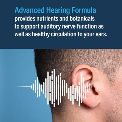 Advanced Bionutritionals – Advanced Hearing Formula Supplement, Ear Health Vitamins, Support Auditory Nerve Function, Multivitamin with Vitamins A, C, E, Folic, Calcium, Magnesium, Zinc (60 Tablets)