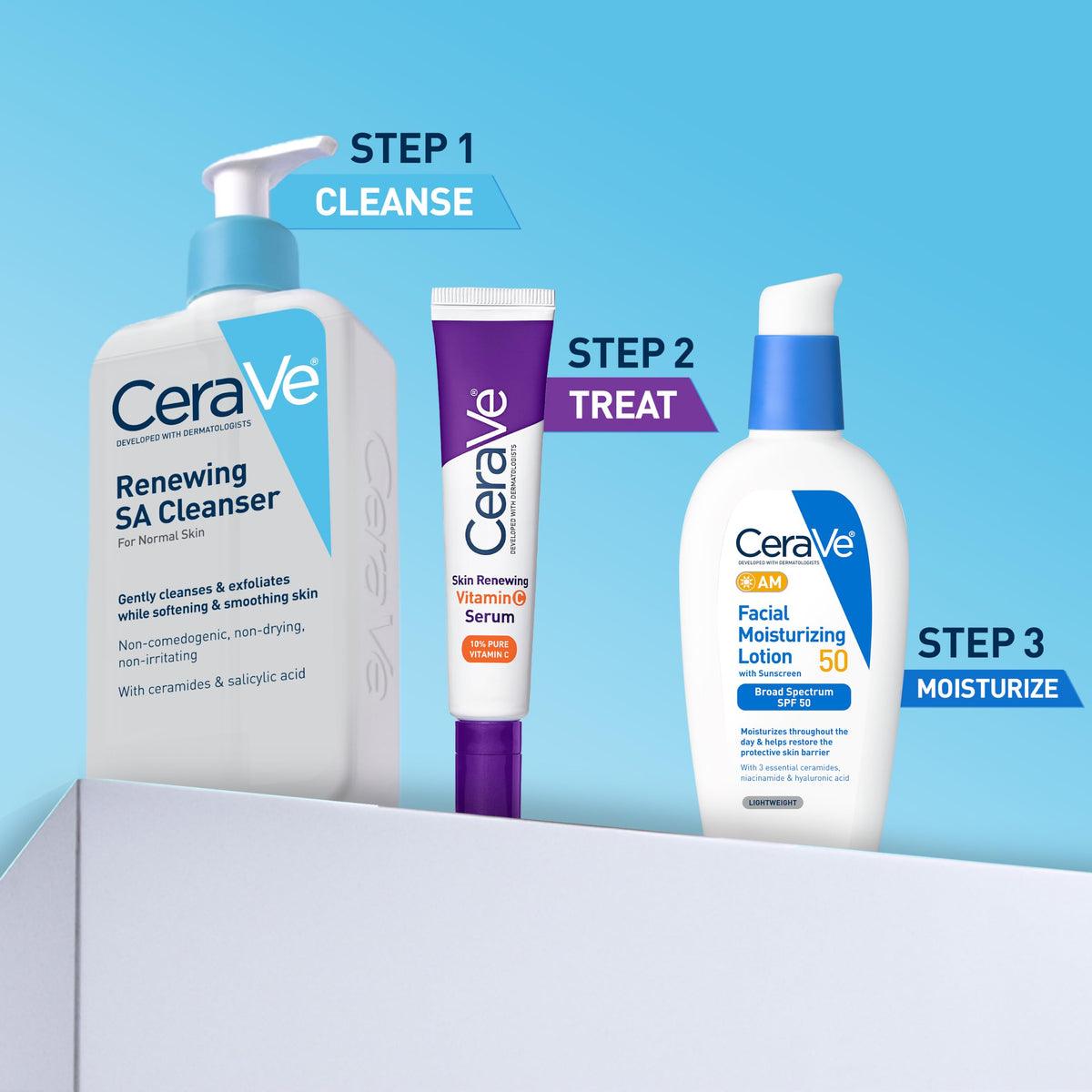 CeraVe Renewing Salicylic Acid Cleanser, BHA Exfoliating Face Wash, 16oz CeraVe