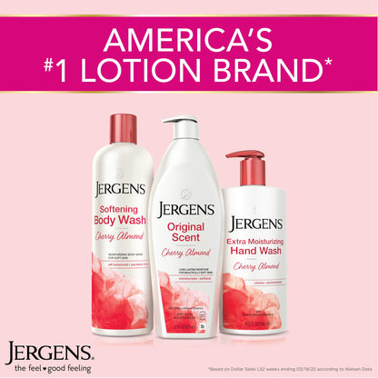 Jergens Cherry Almond Hand & Body Lotion, Dry Skin, 32 fl oz Jergens