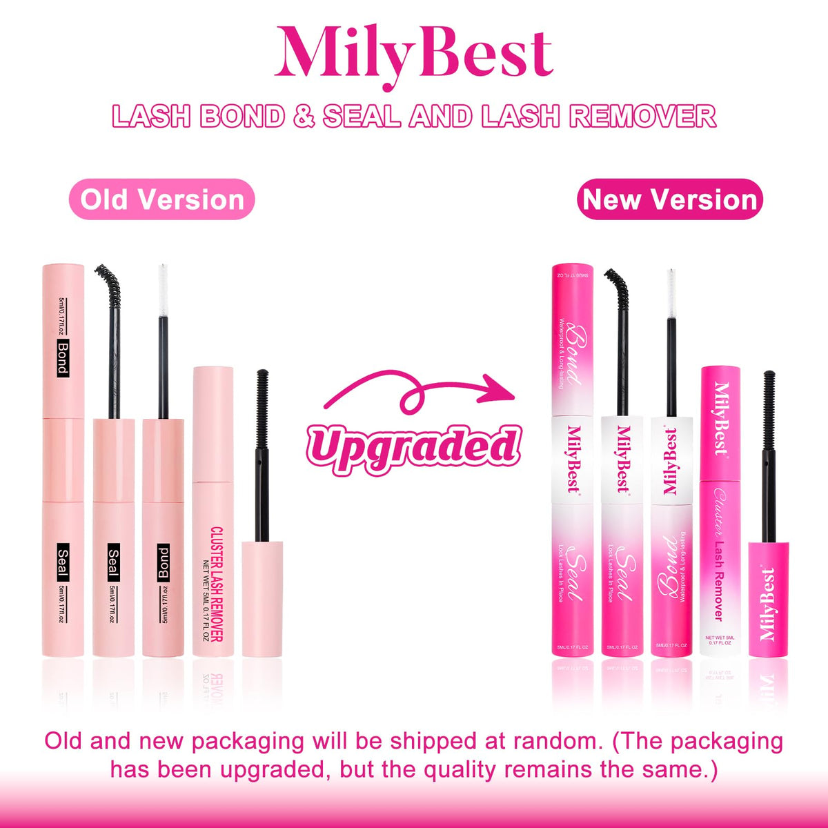 MilyBest 4 Styles Lash Clusters Kit, 864 Pcs D Curl Volume Lashes MilyBest