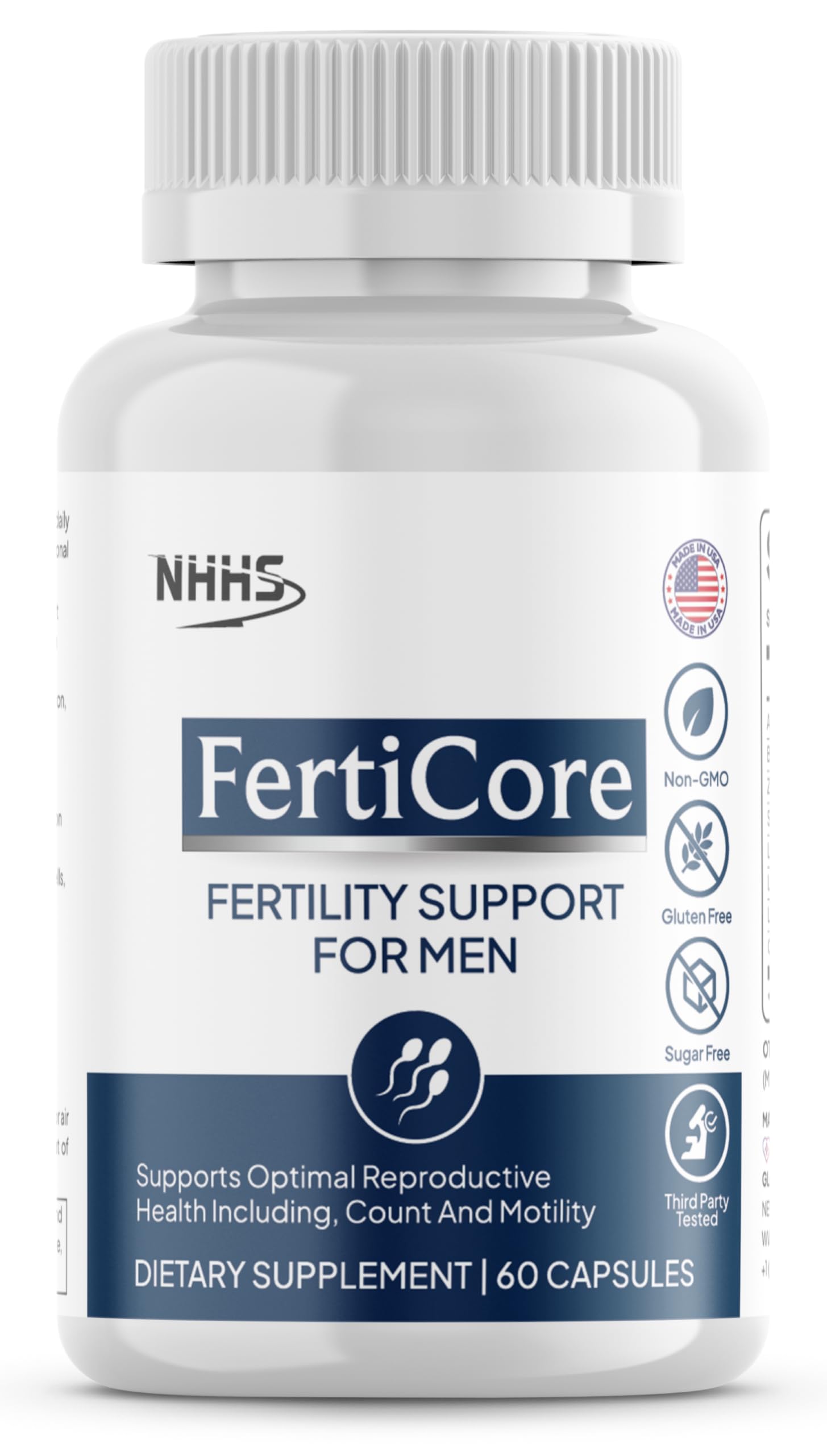 NHHS FertiCore – Men’s Fertility & Reproductive Wellness Supplement – Supports Sperm Health, Motility & Vitality – with Vitamins, Minerals, Amino Acids & Antioxidants – Made in USA, 60 Capsules NHHS buy australia supplements
